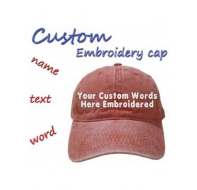 Baseball Caps Custom Embroidered Adjustable Baseball Hat Embroidery Cowboy Caps Men Women Text Gift - Coral1 - CP18H402GMH $1...
