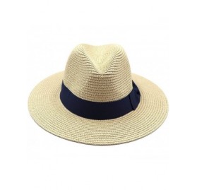 Sun Hats Womens Sun Hat with Wind Lanyard UPF Beach Packable Summer Cowboy Sun Straw Hats for Women Men - Khaki - CH18D3ZATD2...