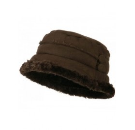 Bucket Hats Women's Faux Suede Bucket Hat - Brown - CG11ONZ1739 $33.00