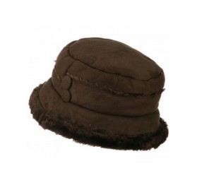 Bucket Hats Women's Faux Suede Bucket Hat - Brown - CG11ONZ1739 $33.00