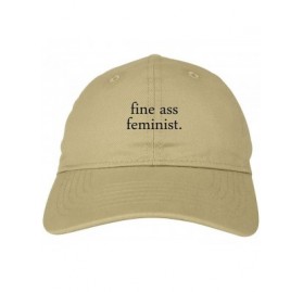 Baseball Caps Fine Ass Feminist Womens Dad Hat Baseball Cap - Beige - CY12B5RQFCP $52.32