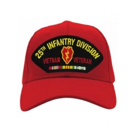 Baseball Caps 25th Infantry Division - Vietnam Veteran Hat/Ballcap Adjustable One Size Fits Most - Red - CY18L4YREGM $23.97