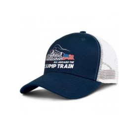 Baseball Caps Trump Train 2020 American Fl-ag Hat Men's Visors Cap Adjustable Baseball Cap - Dark Blue - CN18U94TOXW $11.56
