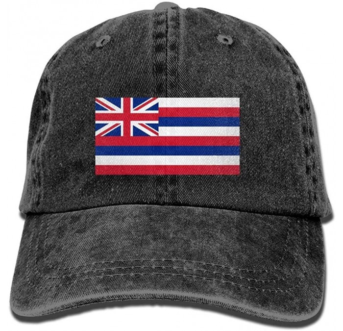 Baseball Caps Flag of Hawaii Adjustable Trucker Caps Unisex Sandwich Hats - CJ18I7AXQCR $20.02
