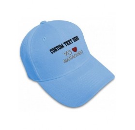 Baseball Caps Custom Baseball Cap Yo Amo Maracaibo Spanish Embroidery Dad Hats for Men & Women - Light Blue - C718ANLL4RO $19.32