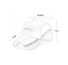 Baseball Caps Unisex Mesh Brim Tennis Cap Outside Sunscreen Quick Dry Adjustable Baseball Hat - D-grey - C818D37QGLY $12.45
