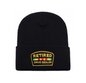 Baseball Caps Retired Drug Dealer Beanie Hat Skully Beanie Winter Ski Pom Beanie Hat - Pb101 Black - C8185OA4724 $13.63