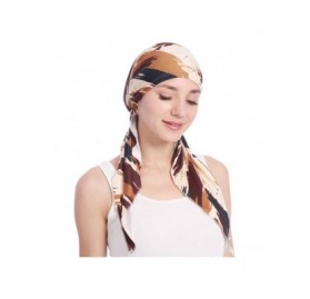 Skullies & Beanies Women Pre-Tied Head Scarves Floral Muslim Cap Turban Hat Bandana Headwrap - Style-9 - CJ18SUC5AMQ $14.32