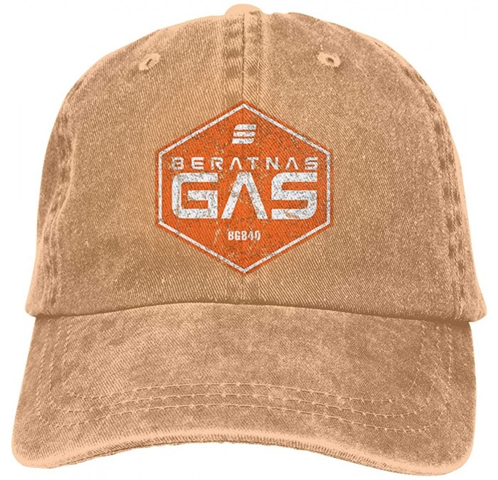 Baseball Caps Beratnas Gas Adjustable Baseball Cap- Adult - Natural - CF18WTDWQRK $28.63