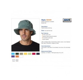 Baseball Caps ACVA101 Vacationer Pigment Dyed Bucket Hat - Tangerine - CN116XTX87B $31.29
