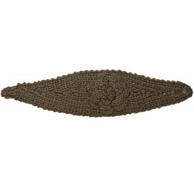 Headbands Winter Hand Knit Floral Headband - Brown - CB11LJ6354T $10.41