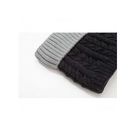 Skullies & Beanies Unisex Cozy Knit Beanie with Fuzzy Pom and Soft Stretch Scarf Set - Thin Mellow Pattern - CD18Y0E4HX7 $11.57