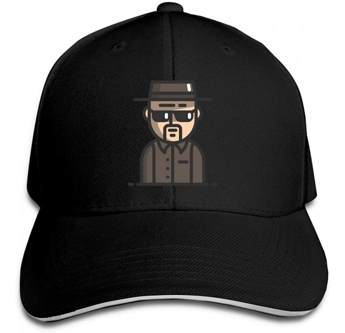 Baseball Caps Men Breaking Bad People Caps Breathable Fashion Outdoor ActivitiesMid Crown Curved Bill Baseball Caps - Black -...