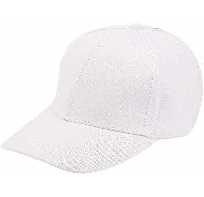 Baseball Caps NeuFashion Ponycap Messy High Bun Ponytail Adjustable Mesh Trucker Baseball Cap Hat for Women - White-cotton - ...