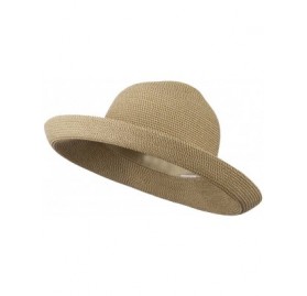 Sun Hats UPF 50+ Cotton Paper Braid Kettle Brim Hat - Tan - CZ118E45UXN $35.99