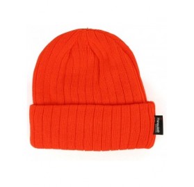 Skullies & Beanies High Visibility Neon Colored 3M Thinsulate Long Cuff Winter Beanie - Safety Orange - CV188X4CTSN $9.14