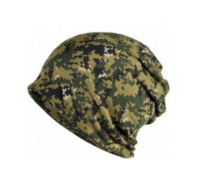Skullies & Beanies Camouflage Chemo Caps Cancer Headwear Skull Cap Knitted hat Scarf for Womens Mens - C-army Green - C31949K...