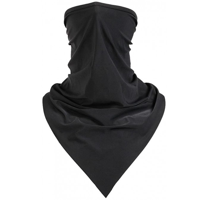 Balaclavas Summer Ice Silk Cooling Outdoor Headwear UV Protection Face Mask Neck Gaiter - Black - C018EQITQRN $23.47