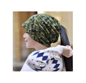 Skullies & Beanies Camouflage Chemo Caps Cancer Headwear Skull Cap Knitted hat Scarf for Womens Mens - C-army Green - C31949K...