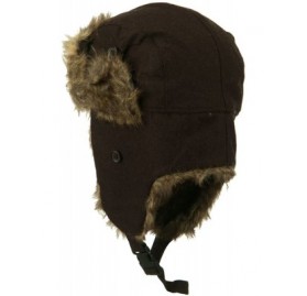 Bomber Hats Winter Fur Trooper Hat - Brown - C911P5I9EJR $11.41