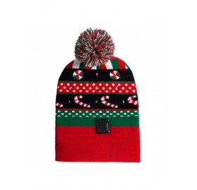 Skullies & Beanies Slouchy Christmas Sweater Holiday - Red-merry Xmas - CF18YRM0QKY $10.50