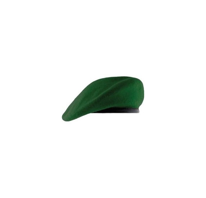 Berets Unlined Beret with Leather Sweatband (7 3/8- Kelly Green) - CI11WV9WPRB $14.95
