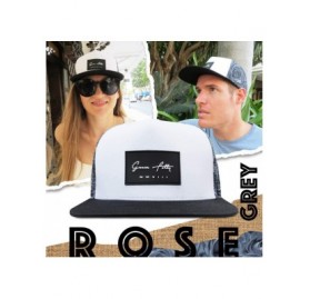 Baseball Caps Trucker Hat for Men & Women. Snapback Mesh Caps - Rose- Gray - CW18KX0Y7EL $26.22