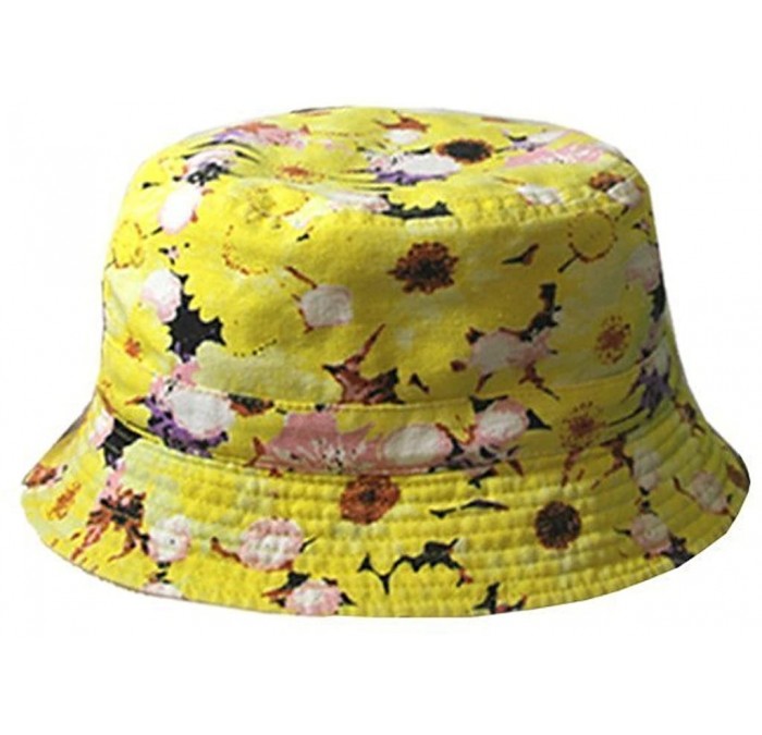 Bucket Hats Womens Flowerchild Bucket Hat - Yellowberry - CC121D9YETV $20.12
