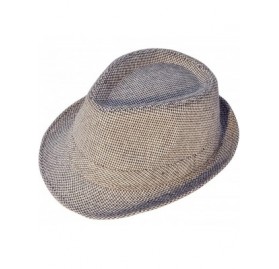 Fedoras Mens/Womens Vintage Structured Stain-Resistant Wool Blend Fedora Hat - Brown/Beige - CY180D92KRN $12.28