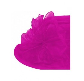 Sun Hats Women's Kentucky Derby Fascinators Church Wedding Easter Tea Party Hat - Hot Pink - CU18RLKD7I7 $19.27