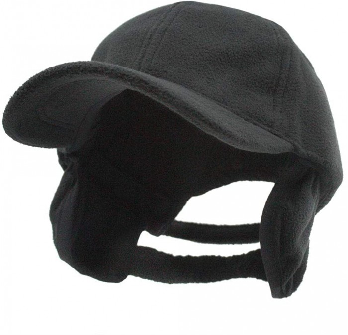Baseball Caps Micro Fleece Low Profile Adjustable Baseball Caps Beanie Balaclava Neck Gaiters - Earflaps Black - C21208M8Z6H ...