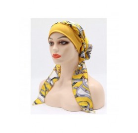 Skullies & Beanies Chemo Cancer Head Scarf Hat Cap Tie Dye Pre-Tied Hair Cover Headscarf Wrap Turban Headwear - CX198N2NGX7 $...