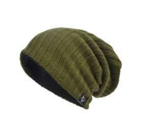 Skullies & Beanies Mens Slouchy Beanie Knit Skull Cap Long Baggy Hip-hop Winter Summer Hat B305 - Ribbed-green - CX185T5AQRS ...