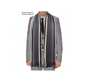 Skullies & Beanies Acrylic Men's Fashion Classic Colorful Stripes Cap Hat Scarf Set - Tan - CW11CMTE7HV $28.11