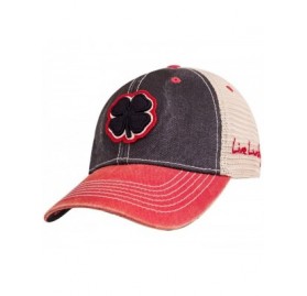 Baseball Caps Black Clover Crimson/White Alabama 2-Tone Vintage Snapback Hat - Black/Stone/Red - C312N5IIGMF $30.64