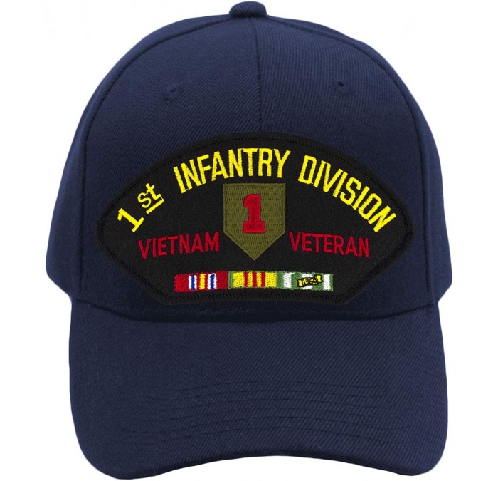 Baseball Caps 1st Infantry Vietnam Veteran Hat/Ballcap Adjustable One Size Fits Most - Navy Blue - CG18NDK3M6Y $21.88