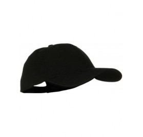 Baseball Caps New Big Size Deluxe Cotton Cap - Black - C718H3S2IKX $14.95