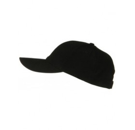 Baseball Caps New Big Size Deluxe Cotton Cap - Black - C718H3S2IKX $14.95