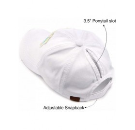 Baseball Caps Exclusives Hatsandscarf Washed Distressed Cotton Denim Ponytail Hat Adjustable Baseball Cap (BT-761) - CJ18REQQ...
