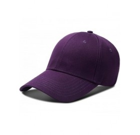 Baseball Caps Baseball Cap Men Women Cotton Dad Hat Adjustable Trucker Hat Solid Color Sports Visor Hats - Purple - C218OSNNH...