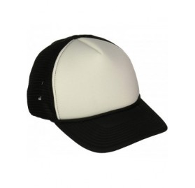 Baseball Caps 2 Tone Trucker Cap - Black - C0118GI78SH $10.07