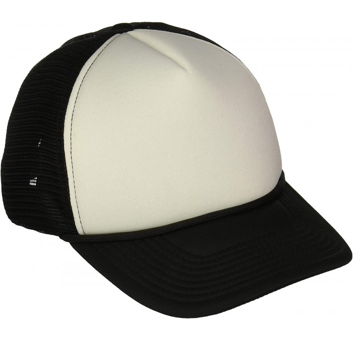 Baseball Caps 2 Tone Trucker Cap - Black - C0118GI78SH $10.07
