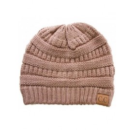 Skullies & Beanies Trendy Warm Chunky Soft Stretch Cable Knit Beanie Skull Cap Hat - Taupe - C4185R2XS64 $11.82