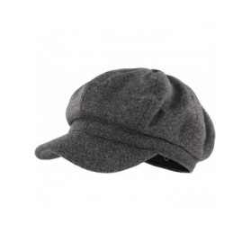 Newsboy Caps Women Linen Newsboy Cap Cabbie Hat 8 Panels - 6 7/8 Fitted - Wool - Gray - CR18Z87XA03 $14.34